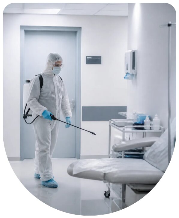 Профессиональная дезинфекция клиники в Климовске под ключ