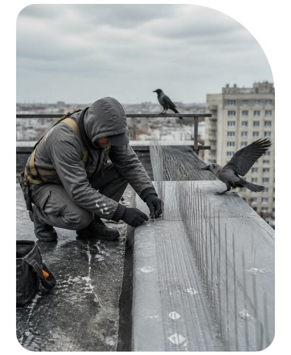 Защита от ворон под ключ в Климовске по цене от 5064 р. | Сенат-Клс